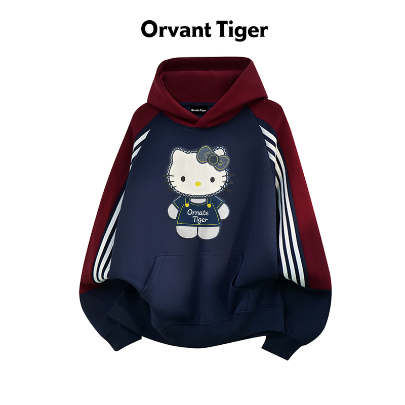 New Orvant Tiger Autumn 2026 Korean-Style Kitty Patch Embroidered Hooded Sweatshirt for Women, Loose Jacket New Orvant Tiger Autumn 2026 Korean-Style Kitty Patch Embroidered Hooded Sweatshirt for Women, Loose Jacket