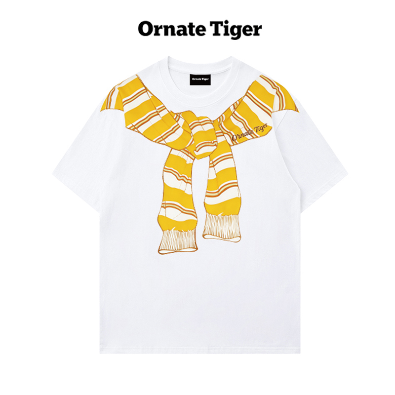 New Ornate Tiger Summer 2026 Korean-Style Heavy Cotton Short-Sleeve T-Shirt for Men and Women with Trendy Print Top ins
