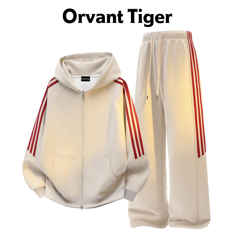 New Orvant Tiger Korean Style Contrasting Color Slimming Casual Sports Two-Piece Set Lazy Style Autumn and Winter Sweatshirt Set New Orvant Tiger Korean Style Contrasting Color Slimming Casual Sports Two-Piece Set Lazy Style Autumn and Winter Sweatshirt Set