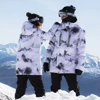 Couples ski suit men and women winter Waterproof warm thick snow suit snow pants veneer adult baby bag ski pants