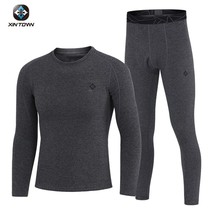 Ski Thickened Sports Warm Underwear Men Riding Grip Suede Warm Underwear Suit Running Fitness Autumn Winter New