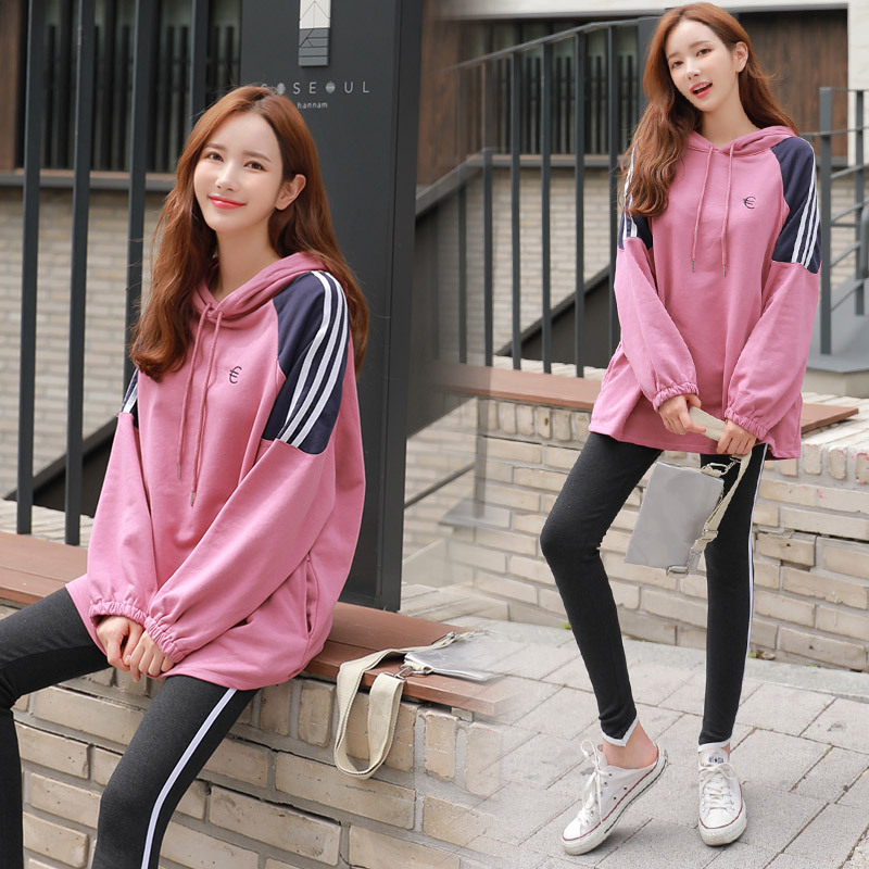 Pregnancy Woman Dress Spring Clothing Suit 2022 New Casual Going Out Fashion Models Korean Version Hyphene Hat Sportswear Women Spring two sets