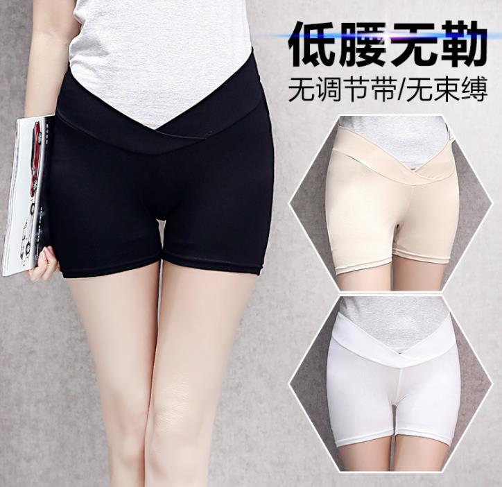 Pregnancy Safety Pants Summer Pregnancy Panty Modal Fashion Thin Lightproof Pull-Up Shorts Pregnant Leggings