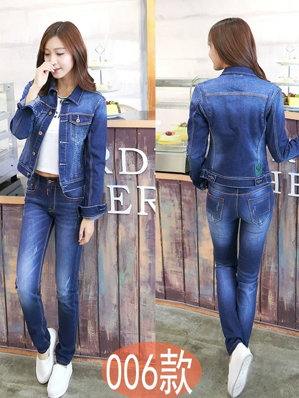 Mùa xuân và mùa thu Cặp đôi phù hợp với denim Nam giới Sinh viên mỏng Hàn Quốc Áo khoác nam denim Áo khoác nam hợp thời trang - Cực lớn