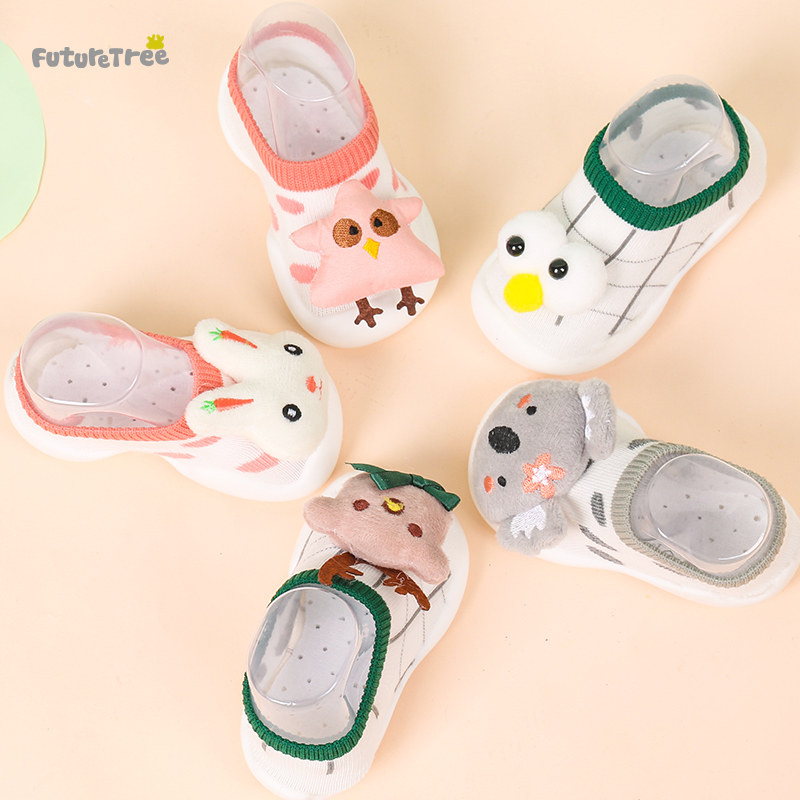 Floor socks for children in autumn and winter baby toddler non-slip soft bottom baby cartoon indoor thick bottom shoes and socks