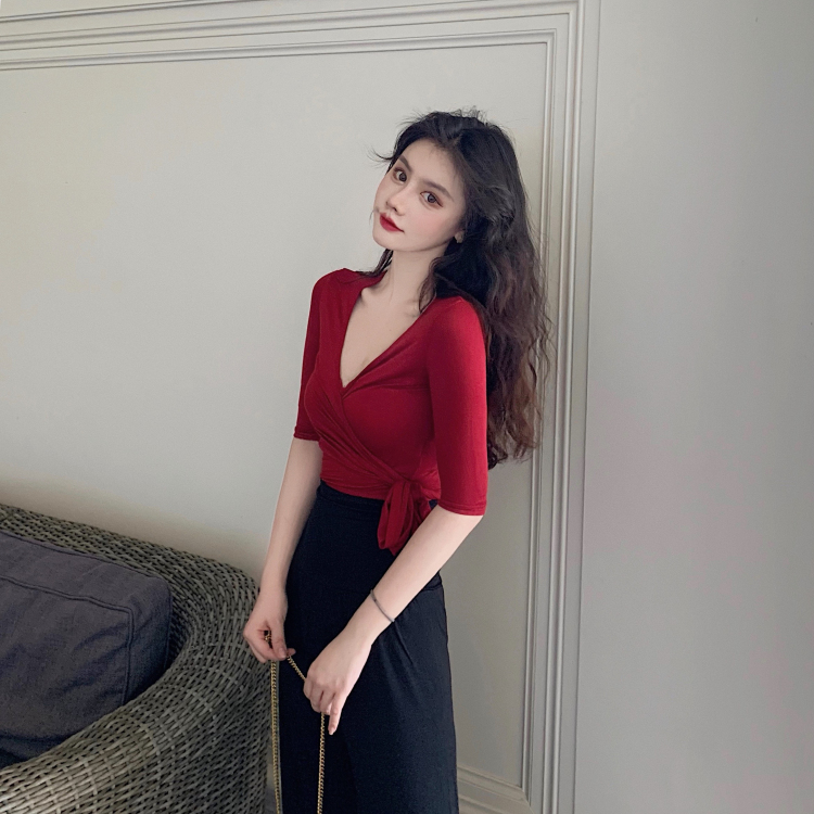 Early autumn 2022 new trendy high waist wide pants suit woman fashion little sub-polenta netred Two sets accessories
