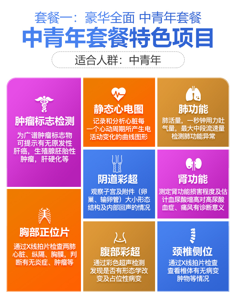 爱康国宾、瑞慈体检、美年大健康通用 青中老年豪华全身体检套餐电子兑换券 双重优惠折后￥380包邮