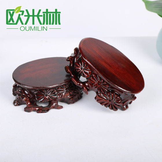 Defect base is compensated for, teapot, strange stone base, stone jade, vase, basin, ornament base, solid wood with grooves