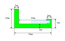 Customers come to map and process customized roller chain guide PE polymer guide strip (3 meters)