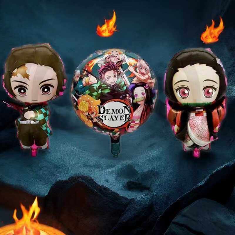 Demon Slayer: Kimetsu no Yaiba Tanjiro Yadouzi balloon cartoon outdoor camping decoration birthday party cross-border foreign trade