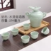 Celadon một nửa catty ấm rượu vang ấm rượu vang ấm vàng trắng rượu vang rượu vang mát rượu vang gốm - Rượu vang ly uống rượu vang ocean Rượu vang