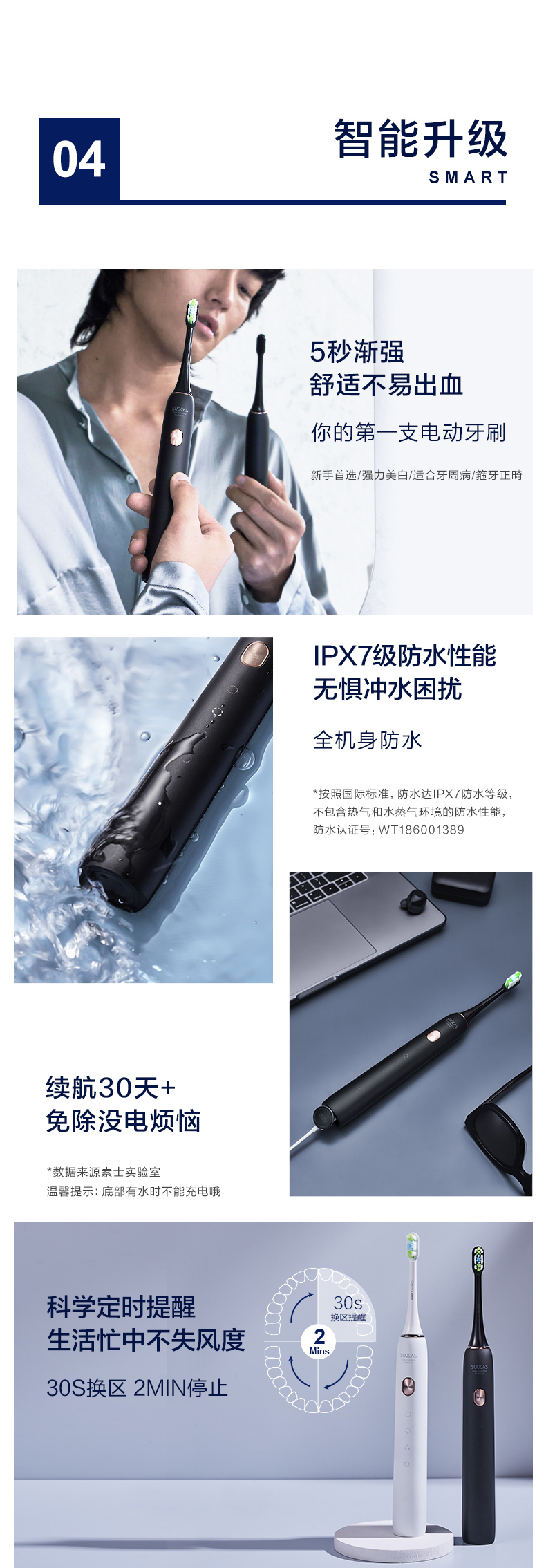 小米 素士 Soocare X3U 声波电动牙刷 图13
