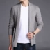 Áo len cardigan nam mỏng áo khoác mùa xuân 2018 mới dài tay áo Hàn Quốc Casual nam dệt kim áo len màu rắn áo khoác len nam Cardigan