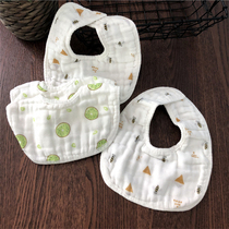 Baby saliva towel cotton gauze absorbent anti-spit milk newborn bib baby eating bib summer thin section