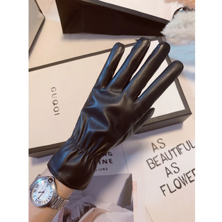 Hong Kong Bng Genuine Leather Gloves for Men and Women, Autumn and Winter, Fleece-Lined, Warm, Waterproof, Cold-Resistant, for Driving, Cycling, Touchscreen-Compatible