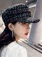 Hong Kong Bng Hat for Women, Korean Style Autumn and Winter Japanese Style Chanel-Style Beret, Octagonal Hat, Versatile British Retro Military Hat