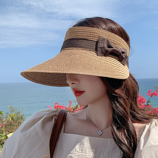 British Razt Summer New Popular Straw Hat Women's Empty Top Sun Hat Topless Sun Protection Hat Outdoor Sun Hat