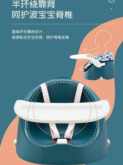 宝宝餐椅便携式可折叠儿童餐桌椅家用婴儿吃饭多功能学坐椅简单款