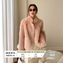 Tuscany Fur Coat Women's Short Lamb Fur Coat Winter 2022 New Haining Leather Coat