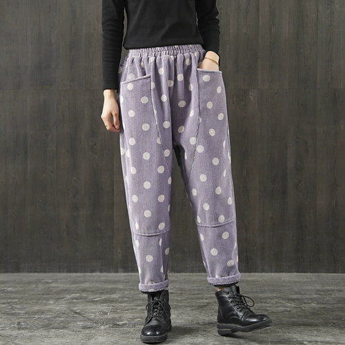 Тонкие бархатные флисовые вельветовые осенние штаны, увеличенная толщина, 2020, оверсайз