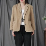 Ретро вельветовый пиджак классического кроя, куртка, осенний лонгслив, свободный крой, 2019