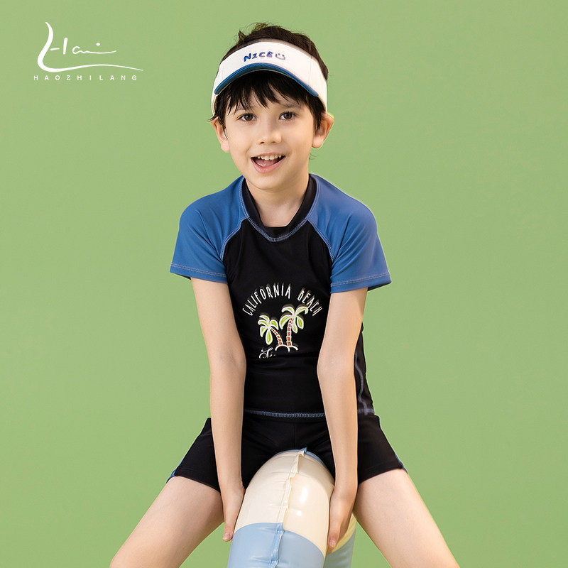 Children's Bubble Spa Swimsuit Split 2023 New Boys Swimming Pool Professional Training Sports Speed Dry Elastic Swimsuit