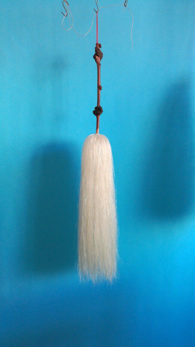 Black Fruits Fruit Mountain Tea Wood Handle Real Horsetail Mosquito fly Whip Taoist Buddhist Buddhist Buddhist Buddhist Buddha Dust Dust Sweep