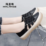 Летняя белая обувь, дышащие сандалии, туфли, из натуральной кожи, мягкая подошва