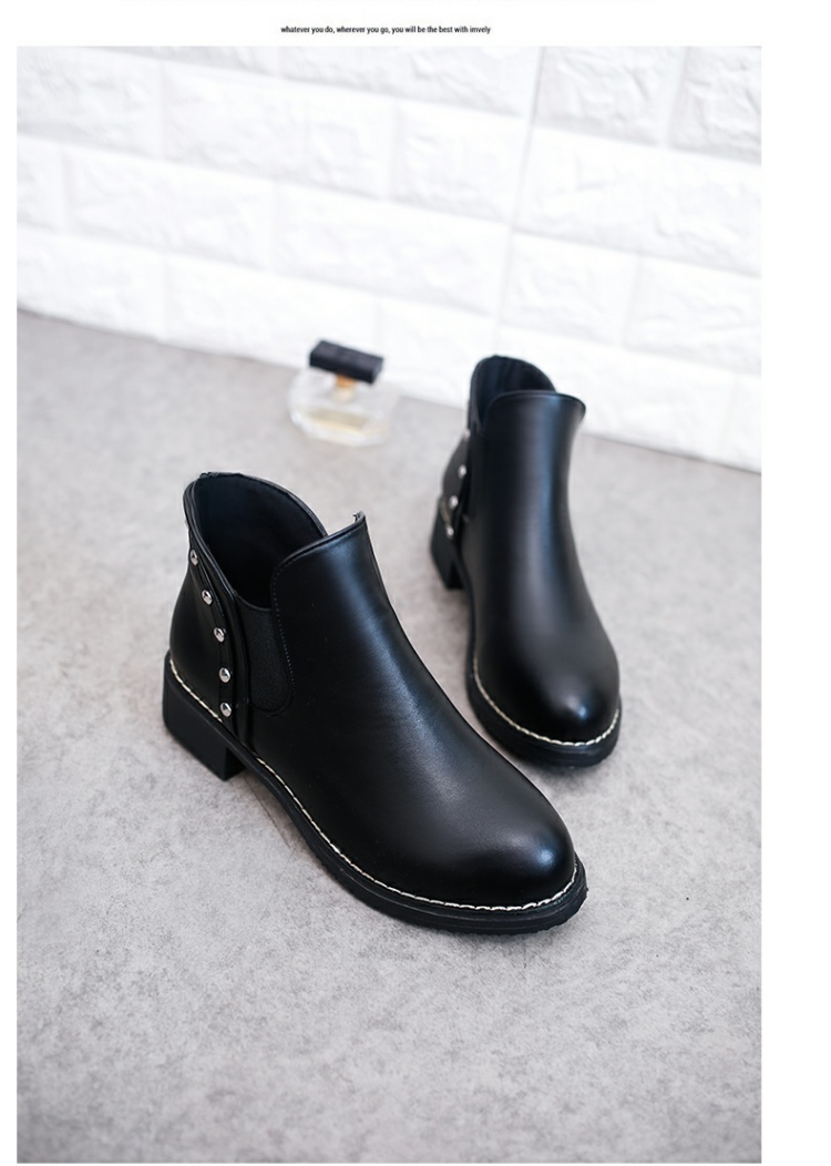 Giày mùa thu và mùa đông Giày cao cổ nữ có đế dày Martin giày boot nữ cổ cao hàng hiệu