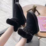 Зимние короткие сапоги, универсальные флисовые туфли, удерживающие тепло ботинки, 2019, в корейском стиле