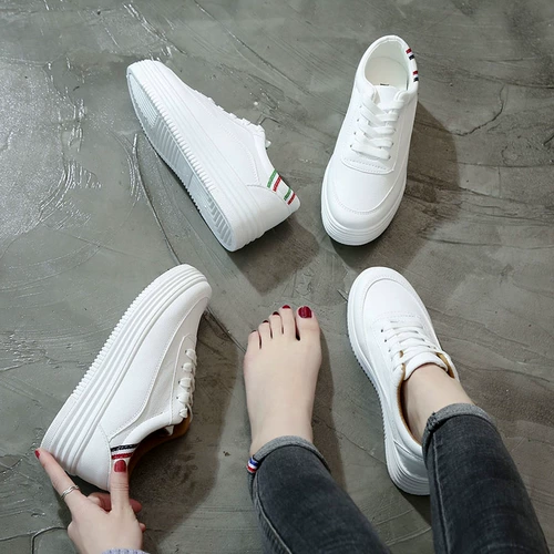 Универсальная белая обувь, повседневная обувь на платформе для отдыха, туфли, коллекция 2021, в корейском стиле