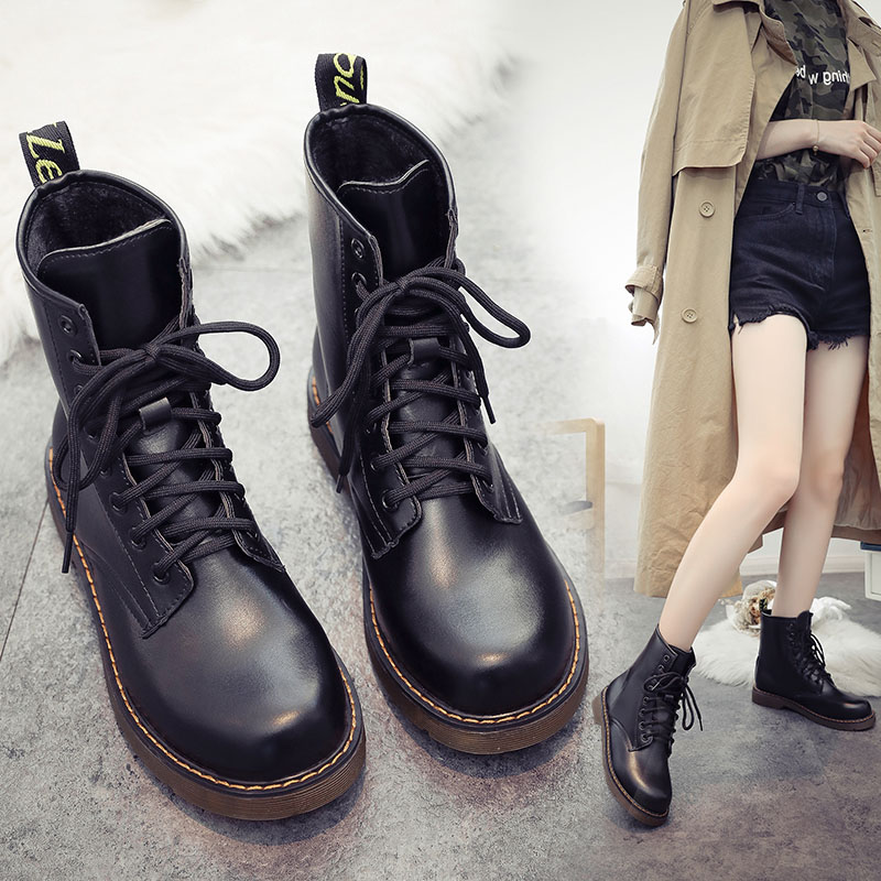 Spring and Autumn Single Boots 2022 New Martins Women's English Wind Boots Winter Plus Velvet Cotton Boots Fried Street Short Boots Tide ins