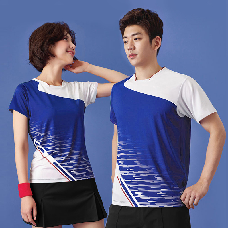 2020 Korea badminton suit Short-sleeved men's and women's suits Sportswear quick-drying aerated tennis suit suit table tennis suit