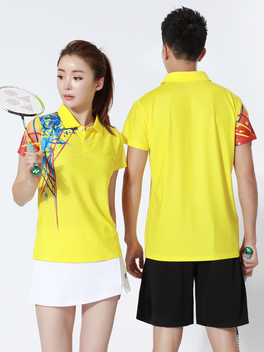 2020 new badminton suit suit men's and women's short-sleeved sportswear quick-drying game jersey table tennis suit summer