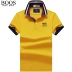Boos mercerized cotton T-shirt nam ngắn tay ve áo Paul mùa hè nam kinh doanh lỏng lẻo kích thước lớn áo polo nam - Áo phông dài Áo phông dài