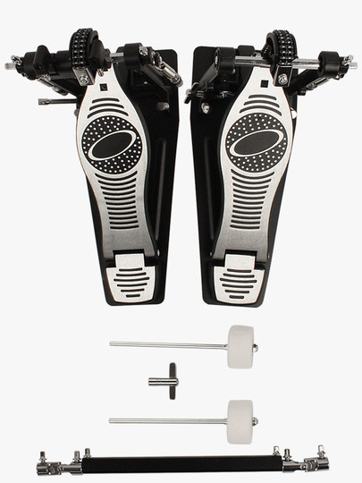 Juego de batería de jazz MK, pedal de doble martillo, martillo de doble cadena, accesorios de tambor de aleación de aluminio y zinc grueso