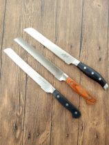 Foreign trade single-cut bread knife Cake serrated slicing knife Stainless steel baking West Point bread knife Cake cutting knife