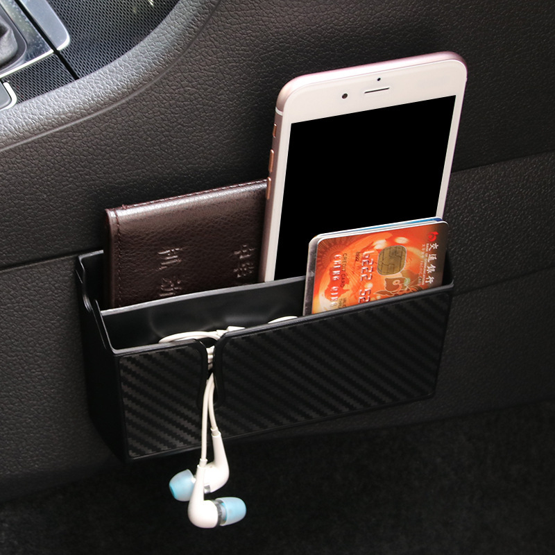 Car multi-function storage box Car mobile phone storage box Door shelf finishing car card business card box