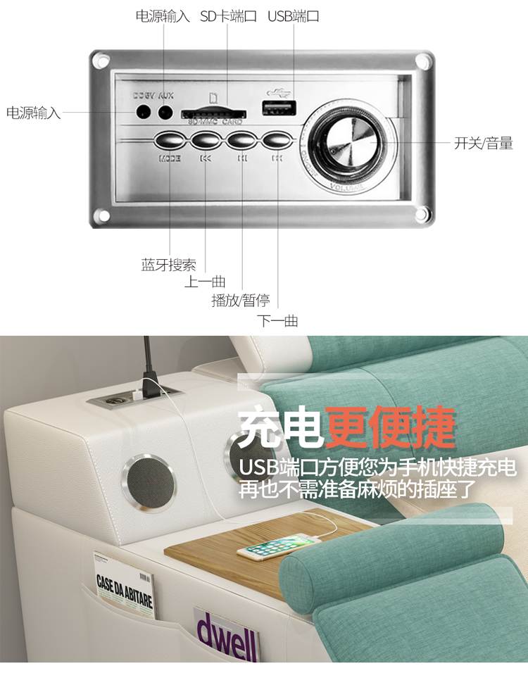 Vải trải giường nhiều chức năng massage đơn giản hiện đại phòng ngủ chính giường cưới giường đôi 2 m 2.2 giường lớn lưới đỏ giường - Giường giường bọc nỉ