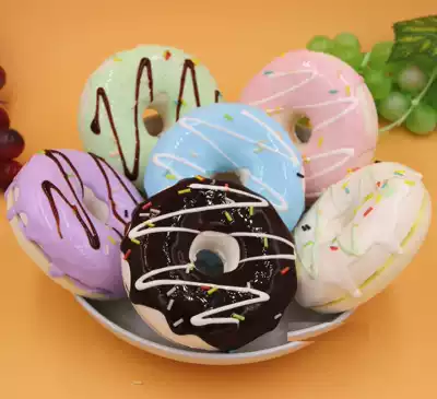 Squishy simulation toy French donut pu Western sandwich donut dessert play slow rebound cake