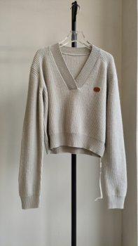 Saitu genuine lost money, new autumn and winter fashion fashionable v-neck loose slimming 100% wool pullover sweater for women