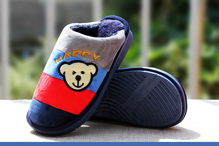 Pantoufles enfants en suède pour hiver - semelle caoutchouc - Ref 1024418 Image 14