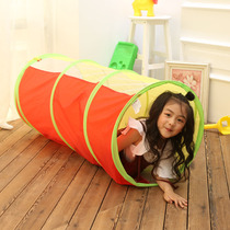 Childrens sensory training equipment tent Sunshine Rainbow tunnel time crawling infant drilling hole baby toy