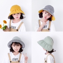 Childrens empty top hat Summer thin baby sunscreen sun visor Parent-child Korean version of the girl princess sun fisherman hat