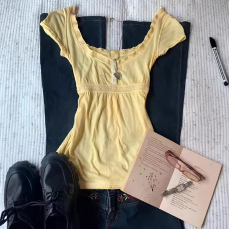 Wave Point casual short sleeved T-shirt top short skirt set