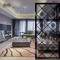 Modern art glass screen partition double-sided living room entrance toilet wet and dry area frosted transparent glass