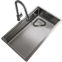 Supor Kabei single-slot stainless steel 304 kitchen sink large single-slot under-counter basin vegetable sink co-branded