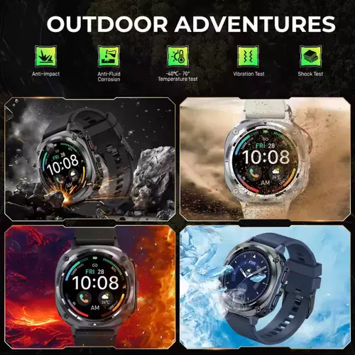 Умные часы Bluetooth Call Военные часы Кислород в крови