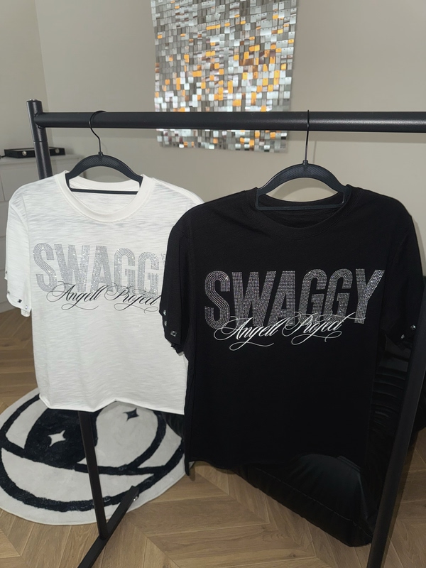 Chillax777 Hot-Stitched Rhinestone Swaggy Regular Shoulder Bamboo Cotton Breathable Short-Sleeve American Street Dance Swag Chillax777 Hot-Stitched Rhinestone Swaggy Regular Shoulder Bamboo Cotton Breathable Short-Sleeve American Street Dance Swag