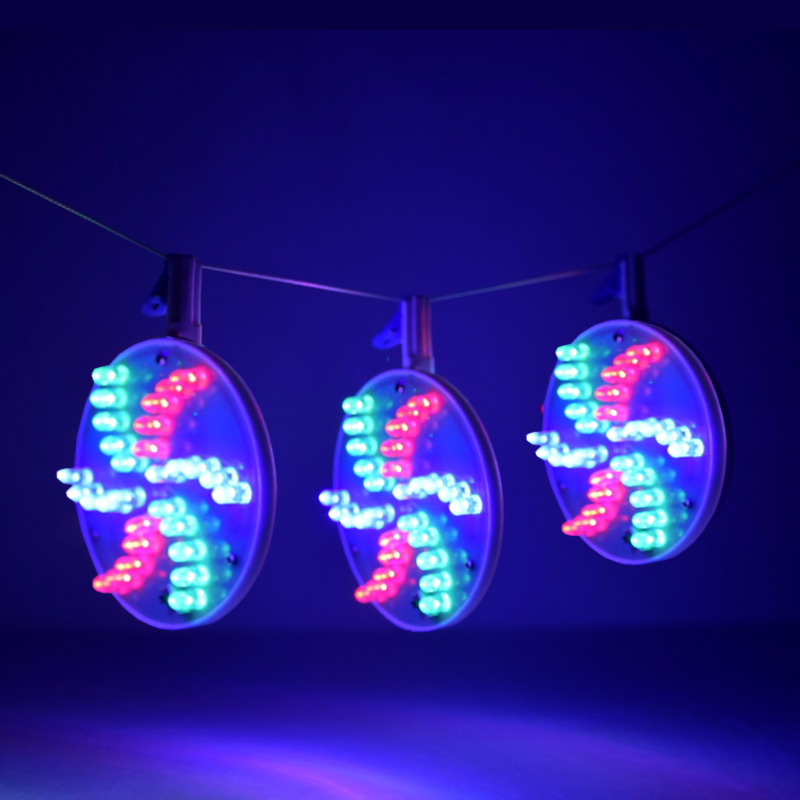 Luminous kite light Aoyue new multi-colored super bright piranha LED hot wheel disc line light lithium battery charging